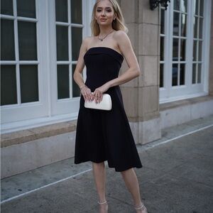 Elegant Black Strapless Dress